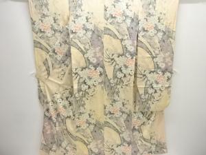 アンティーク　花模様振袖